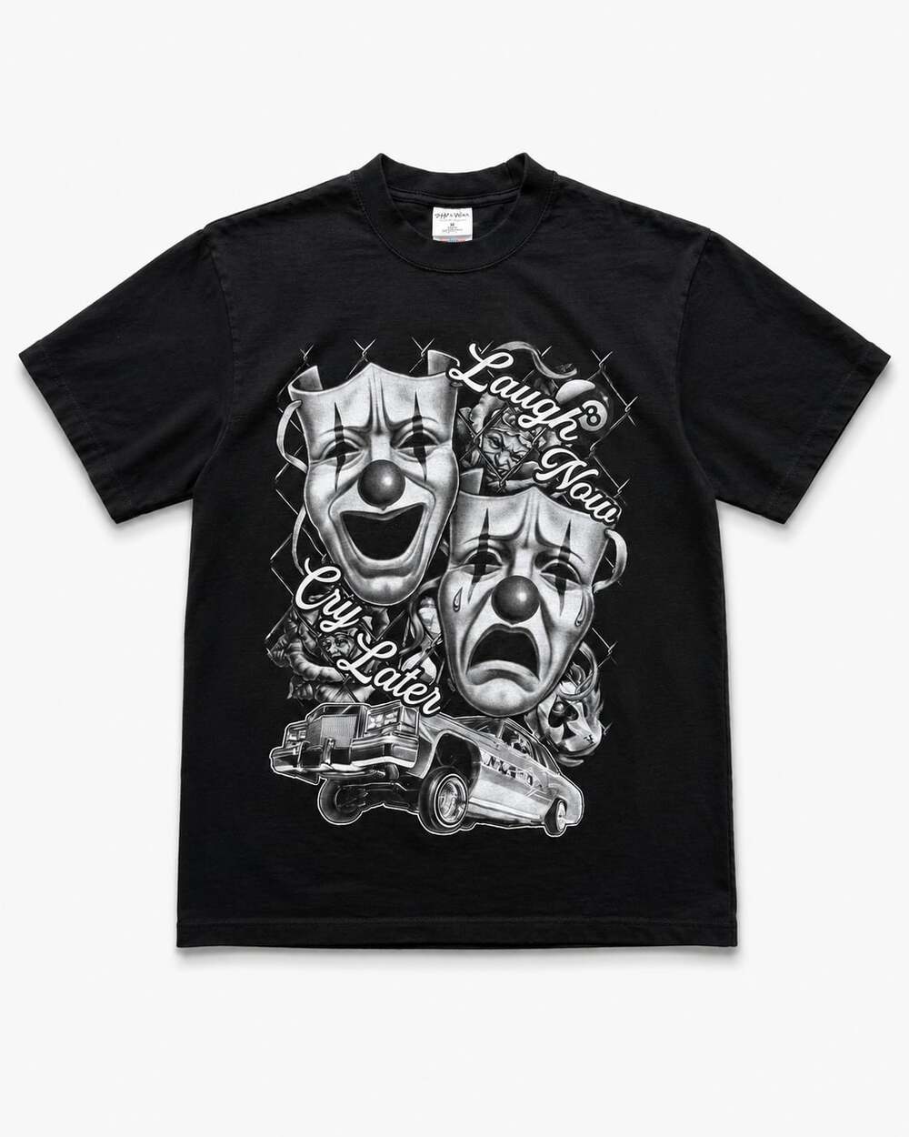 Shaka Wear Laugh Now Cry Later Graphic T-Shirt Size M
